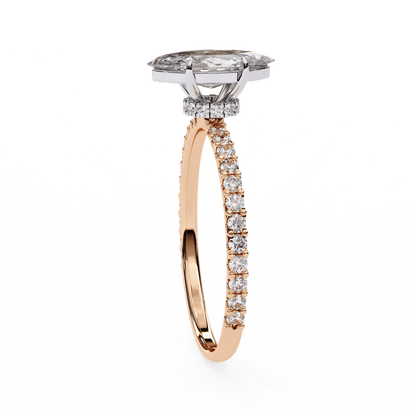 Allure Line Marquise Solitaire Ring