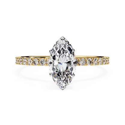 Allure Line Marquise Solitaire Ring