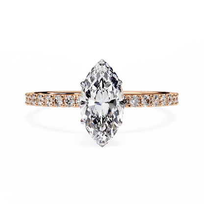 Allure Line Marquise Solitaire Ring