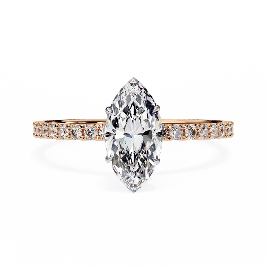 Allure Line Marquise Solitaire Ring