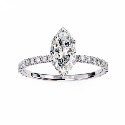 Allure Line Marquise Solitaire Ring