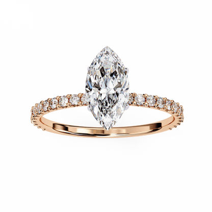 Allure Line Marquise Solitaire Ring