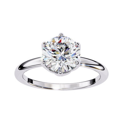 Classy Round 1.56 Carat Solitaire Ring