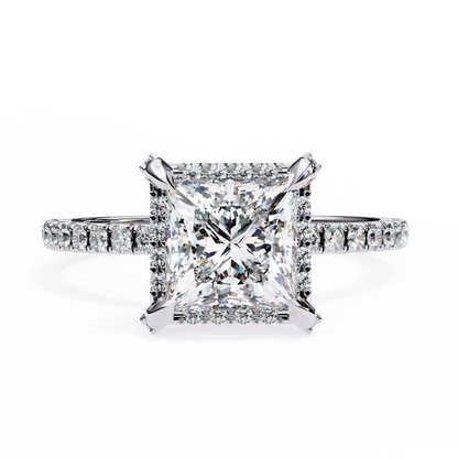 Princess Square Shape 2.03 Carat Solitaire Ring