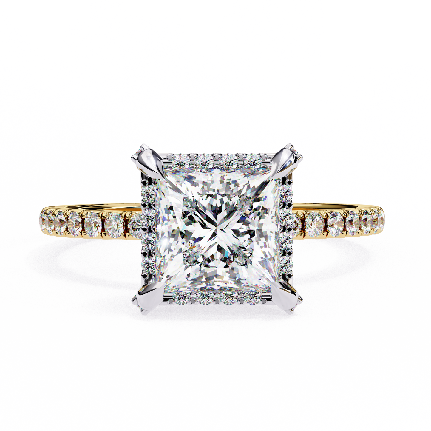 Princess Square Shape 2.03 Carat Solitaire Ring