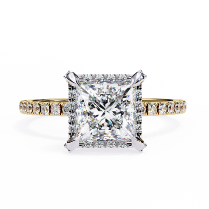 Princess Square Shape 2.03 Carat Solitaire Ring