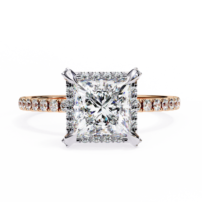 Princess Square Shape 2.03 Carat Solitaire Ring