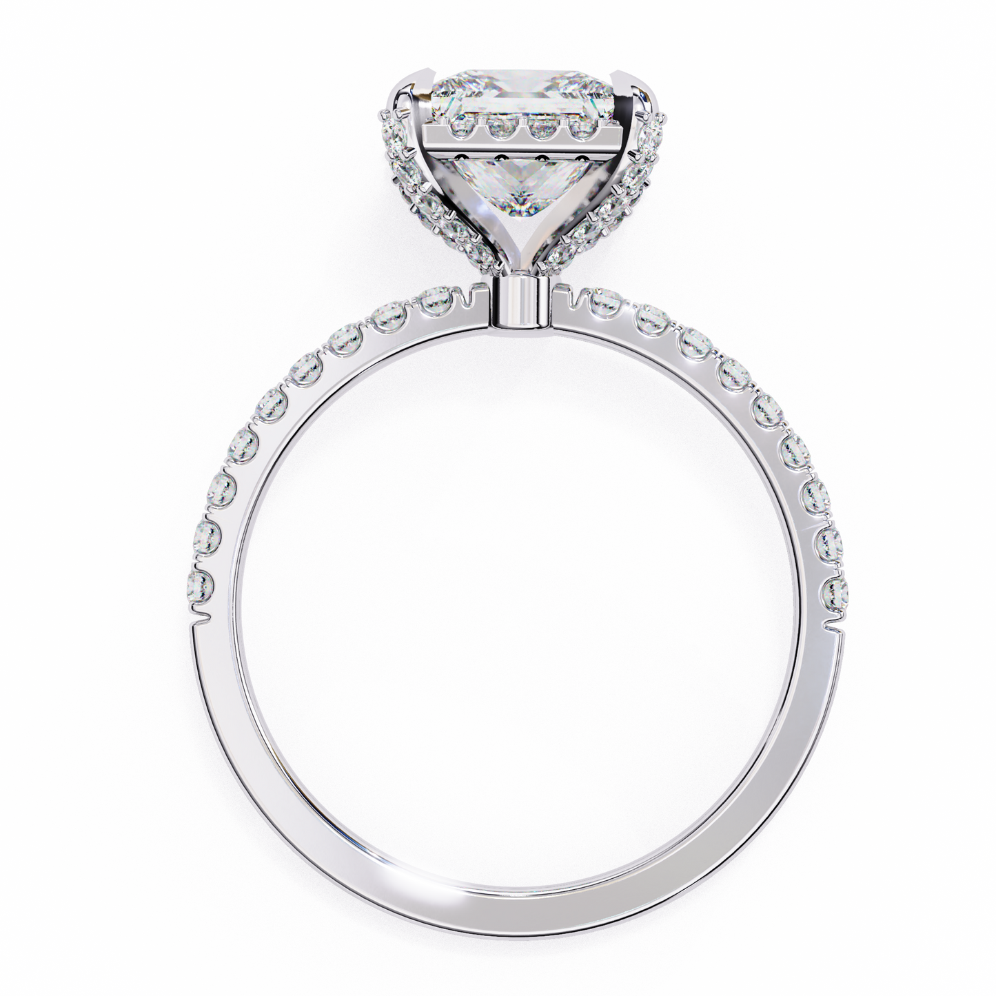 Princess Square Shape 2.03 Carat Solitaire Ring