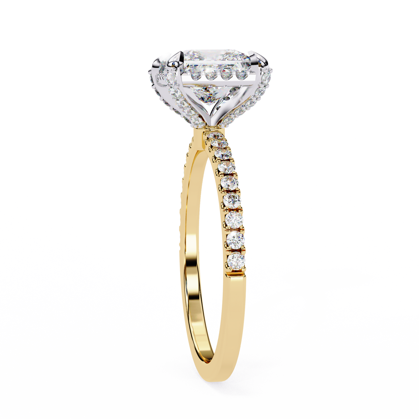 Princess Square Shape 2.03 Carat Solitaire Ring