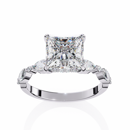 Prince n Princess Cut Solitaire Ring