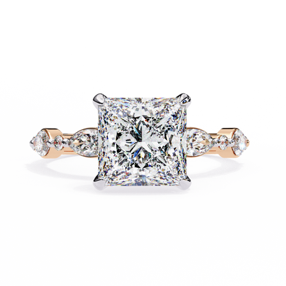 Prince n Princess Cut Solitaire Ring