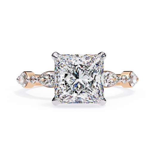 Prince n Princess Cut Solitaire Ring
