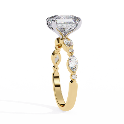 Prince n Princess Cut Solitaire Ring