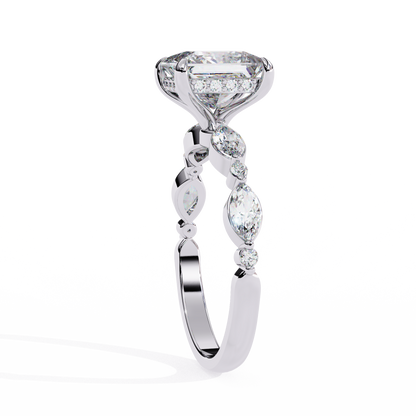 Prince n Princess Cut Solitaire Ring