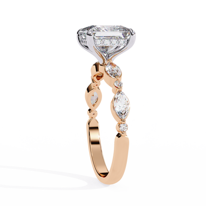 Prince n Princess Cut Solitaire Ring