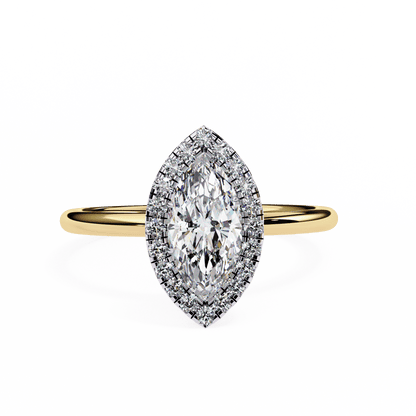 LuxeOne Marquise Solitaire Wedding Ring