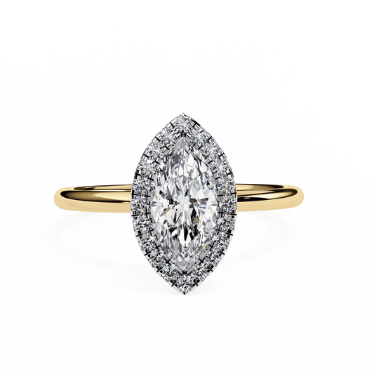 LuxeOne Marquise Solitaire Wedding Ring