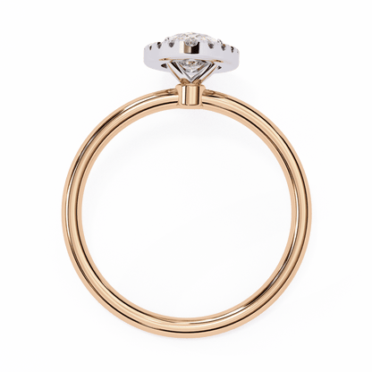 LuxeOne Marquise Solitaire Wedding Ring
