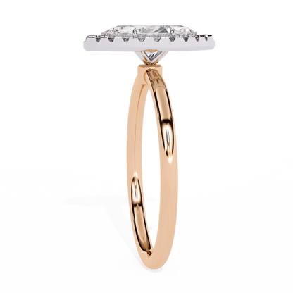 LuxeOne Marquise Solitaire Wedding Ring