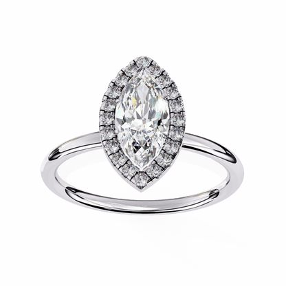 LuxeOne Marquise Solitaire Wedding Ring