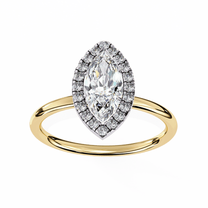 LuxeOne Marquise Solitaire Wedding Ring