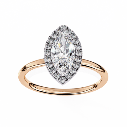 LuxeOne Marquise Solitaire Wedding Ring