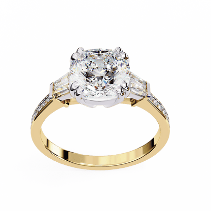 Soul Solitare Cushion Cut Engagement Ring