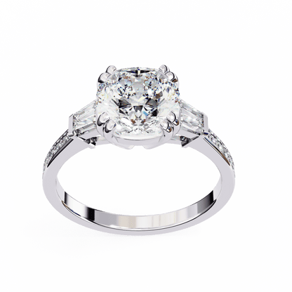 Soul Solitare Cushion Cut Engagement Ring