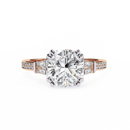 Soul Solitare Cushion Cut Engagement Ring