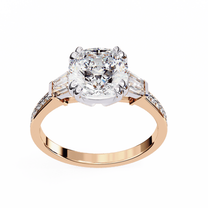 Soul Solitare Cushion Cut Engagement Ring
