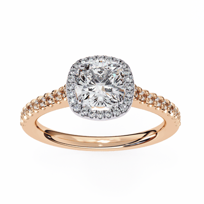 Bridesmaid Halo Cushion Cut Ring