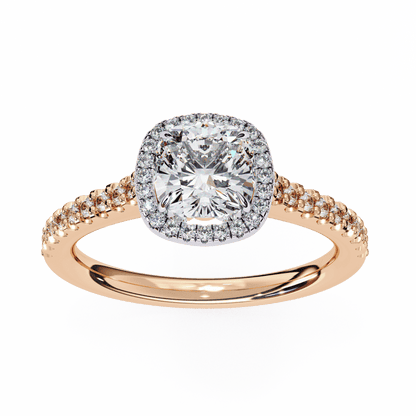 Bridesmaid Halo Cushion Cut Ring