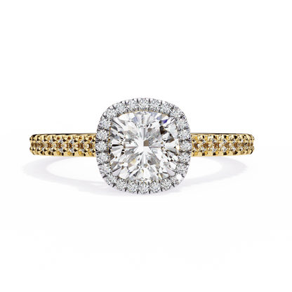 Bridesmaid Halo Cushion Cut Ring