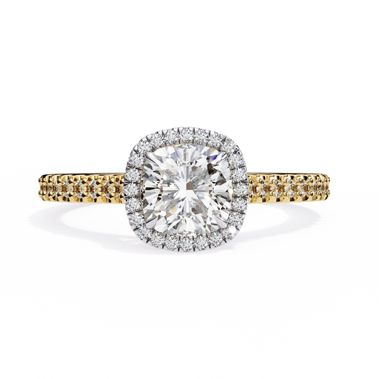 Bridesmaid Halo Cushion Cut Ring