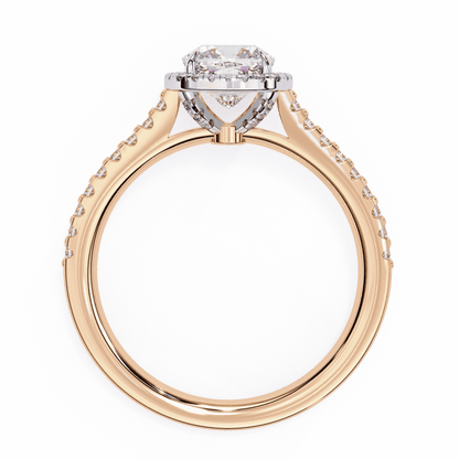 Bridesmaid Halo Cushion Cut Ring