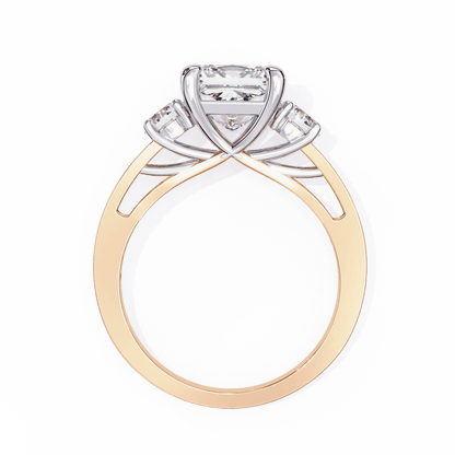 Centre Stone Princess Cut Solitaire Engagement Ring