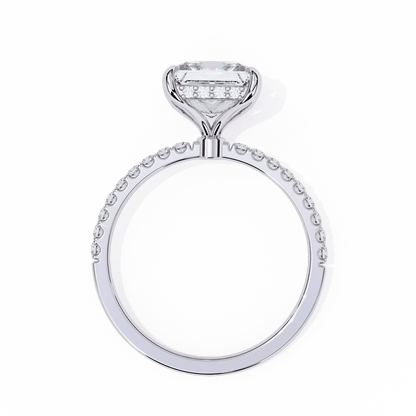 Bride's Blush Princess Cut Solitaire Wedding Ring