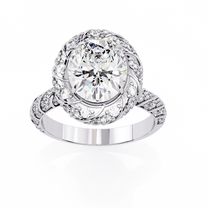 Stunning 2.42 Carat Oval Solitaire Ring