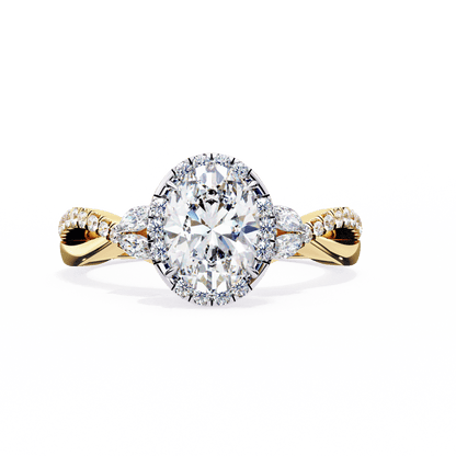 Ivy Bloom Oval Solitaire Ring