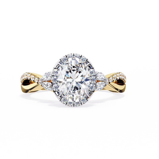Ivy Bloom Oval Solitaire Ring