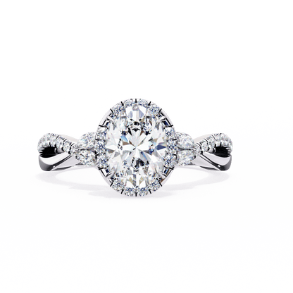 Ivy Bloom Oval Solitaire Ring