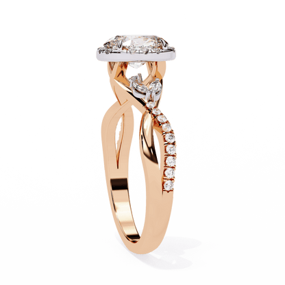 Ivy Bloom Oval Solitaire Ring