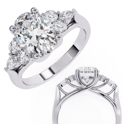 Eclat Oval Solitaire Wedding Ring