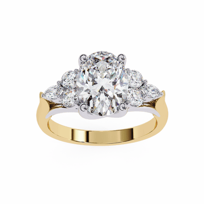 Eclat Oval Solitaire Wedding Ring