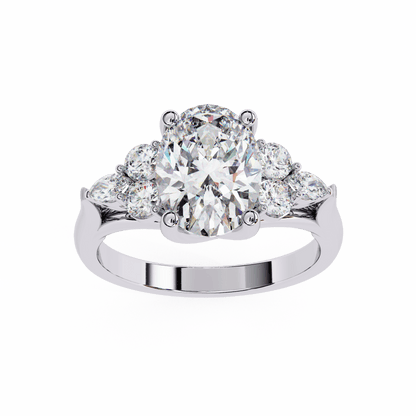 Eclat Oval Solitaire Wedding Ring
