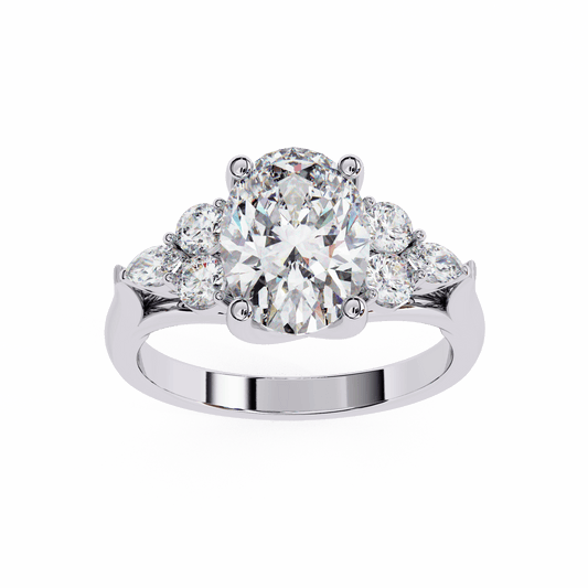 Eclat Oval Solitaire Wedding Ring