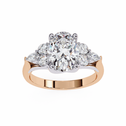 Eclat Oval Solitaire Wedding Ring