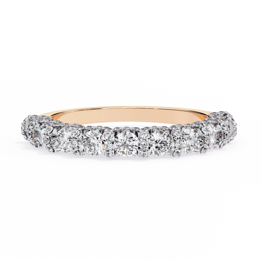 Round Diamonds Half Eternity Band