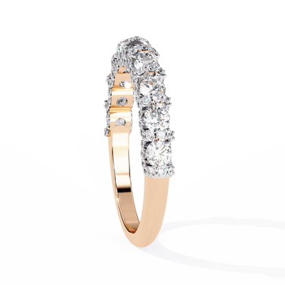 Round Diamonds Half Eternity Band