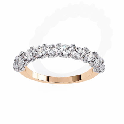 Round Diamonds Half Eternity Band